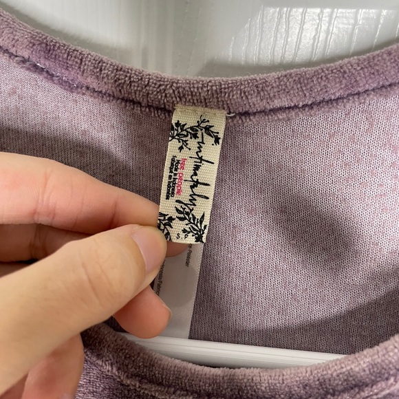 Intimately free people purple velvet muscle tank - Picture 2 of 5